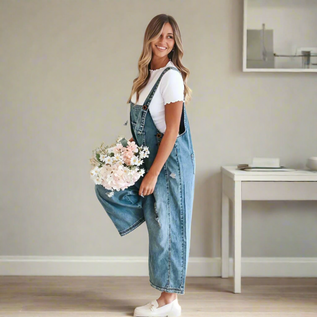 Warren | Premium Vintage Style Plain Jumpsuit