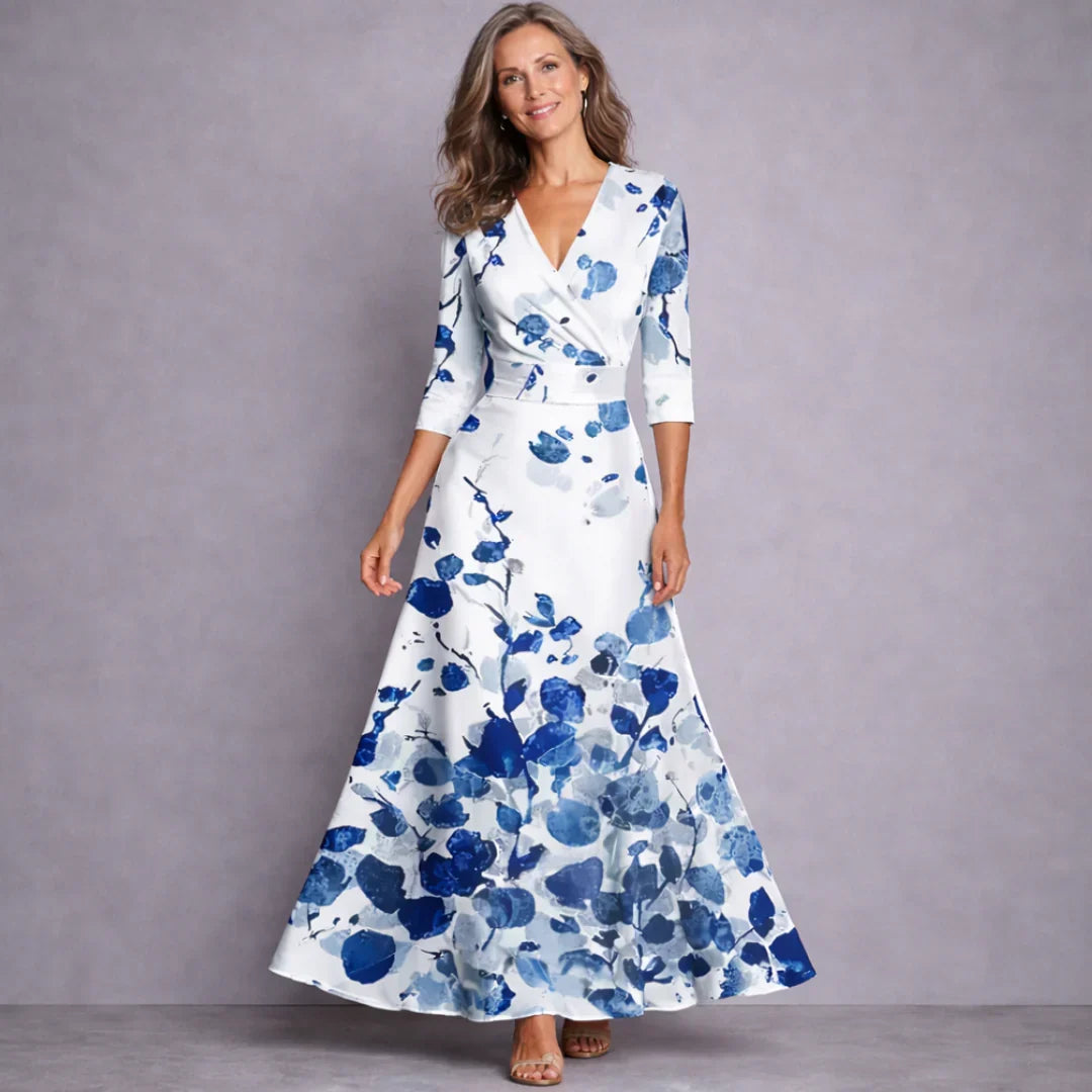 Warren | Elegant Mid Sleeve Maxi Dress