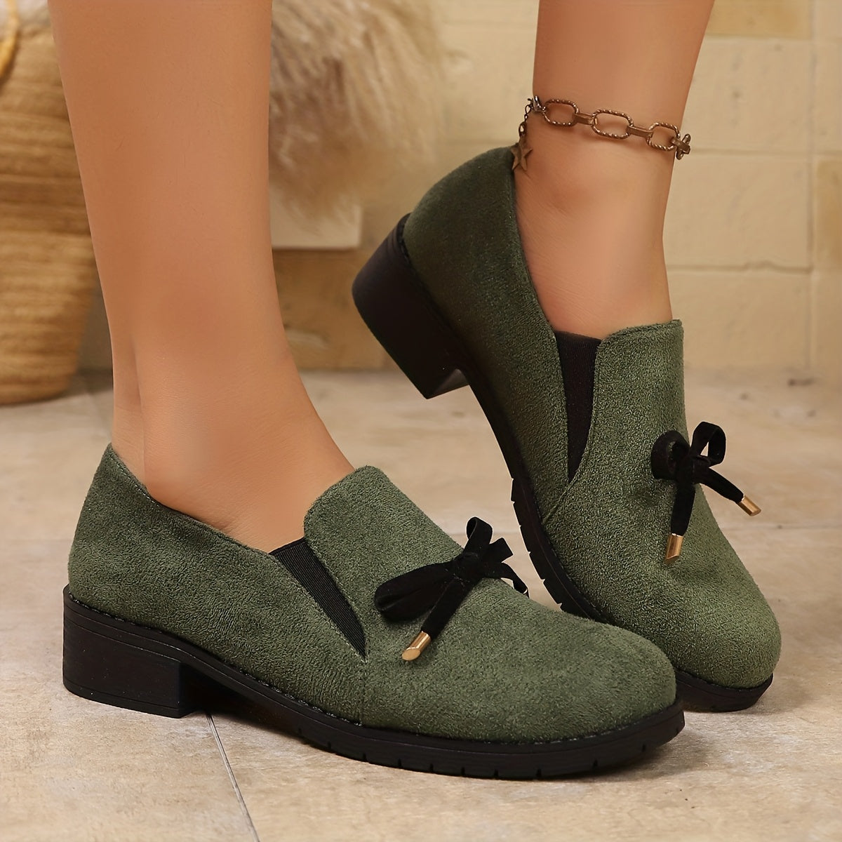 Susannah | Bow-Detail Slip-On Loafers