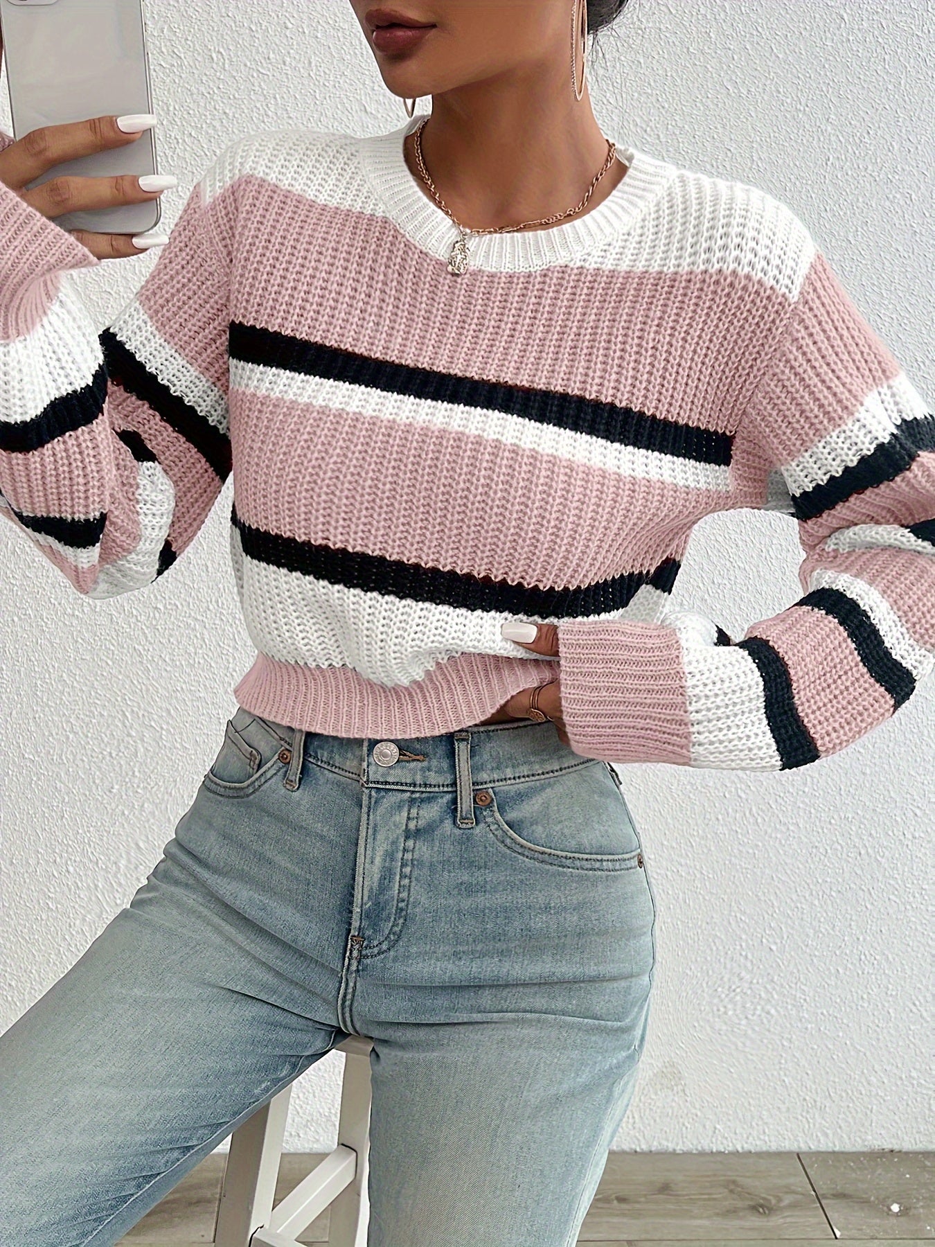 Warren | Striped Round-Neck Sweater