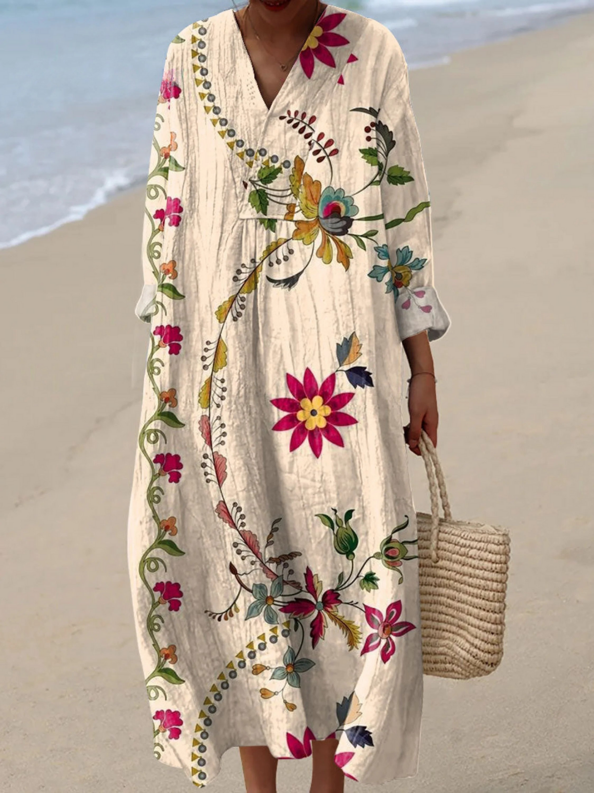 Warren | Vintage Floral Art Print Dress