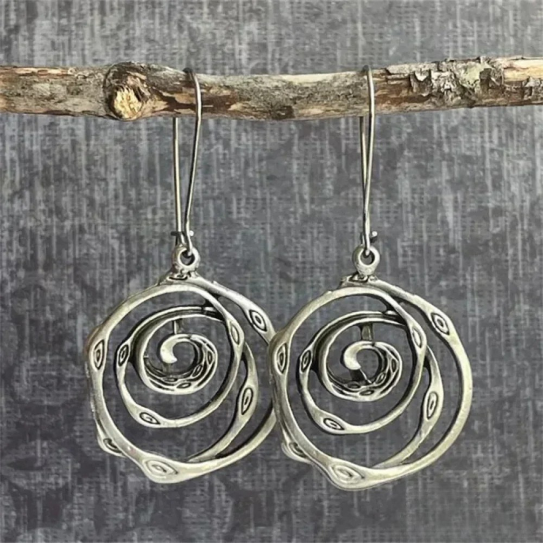 Warren | Spiral Statement Drop Earrings