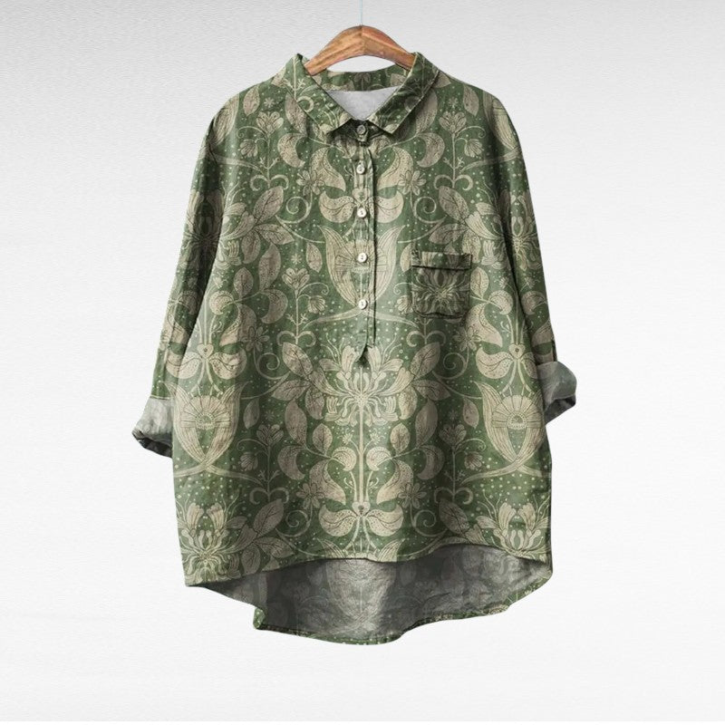 Adira | Classic Floral Pocket Blouse
