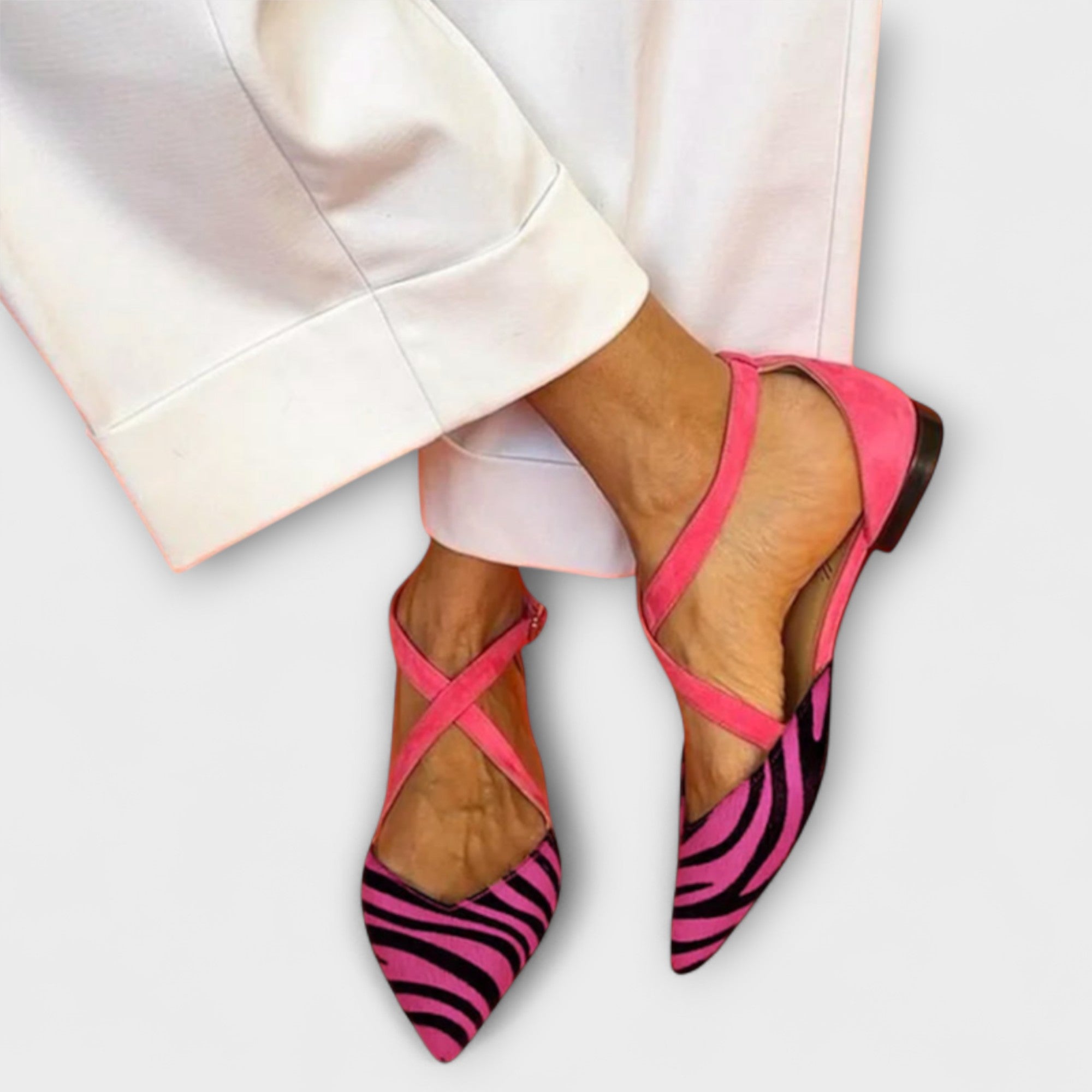 Felina | Stylish Cross Strap Loafers