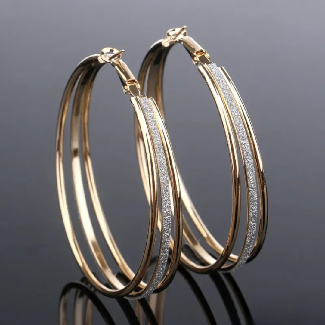 Delphina | Timeless Shimmer Hoop Earrings