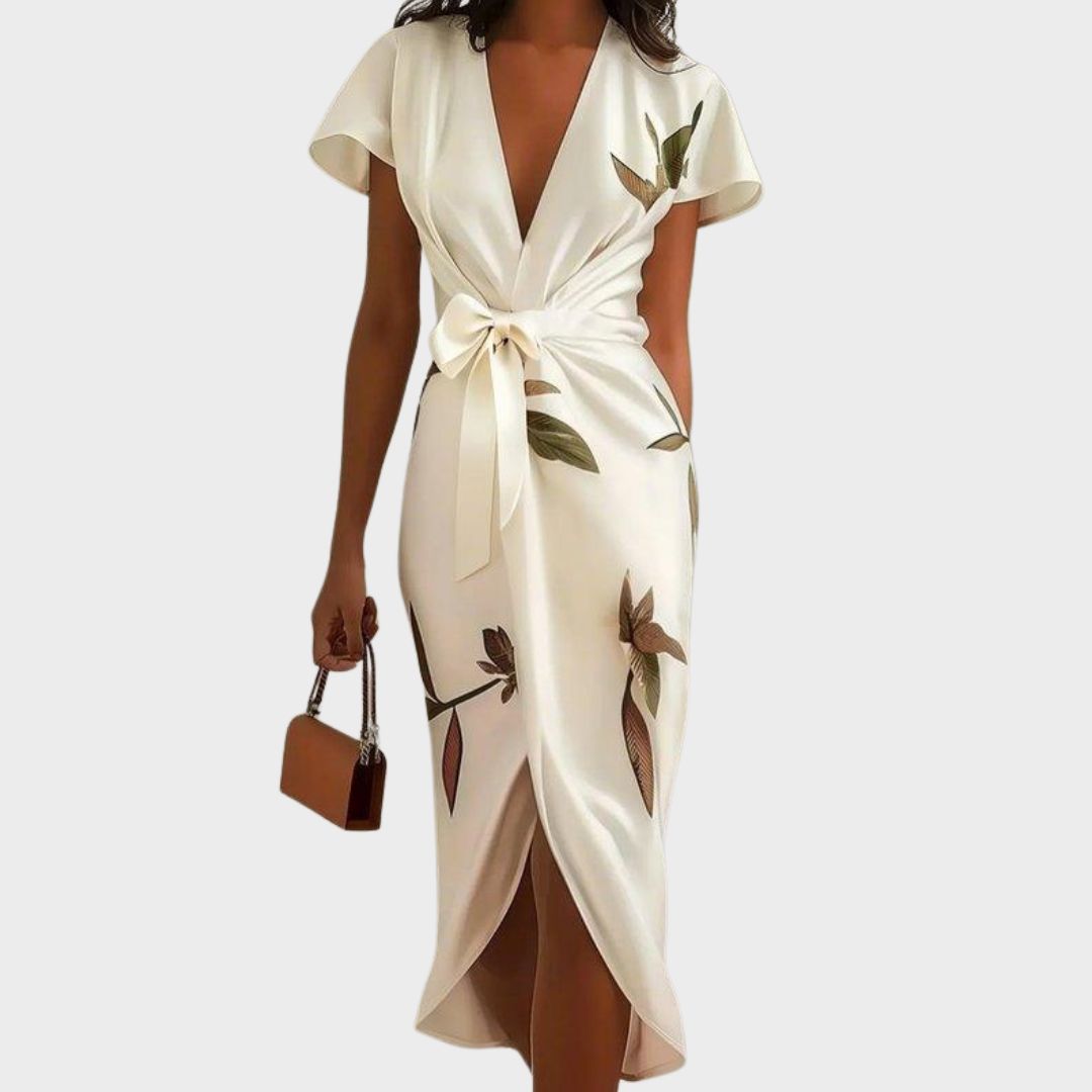 Eleanor | Floral Wrap Midi Dress