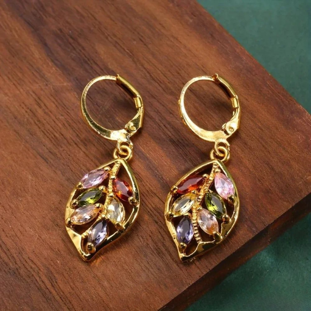 Loretta | Vintage Leaf Drop Earrings