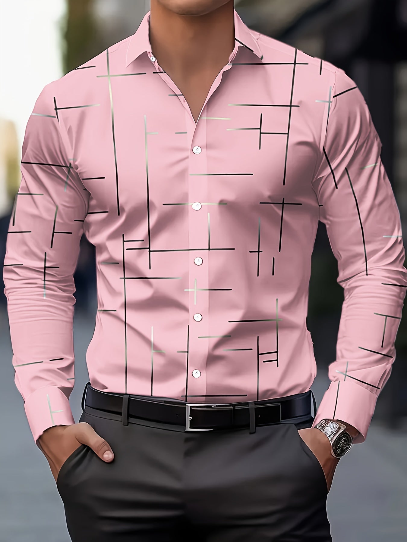 Warren | Modern Line-Print Shirt