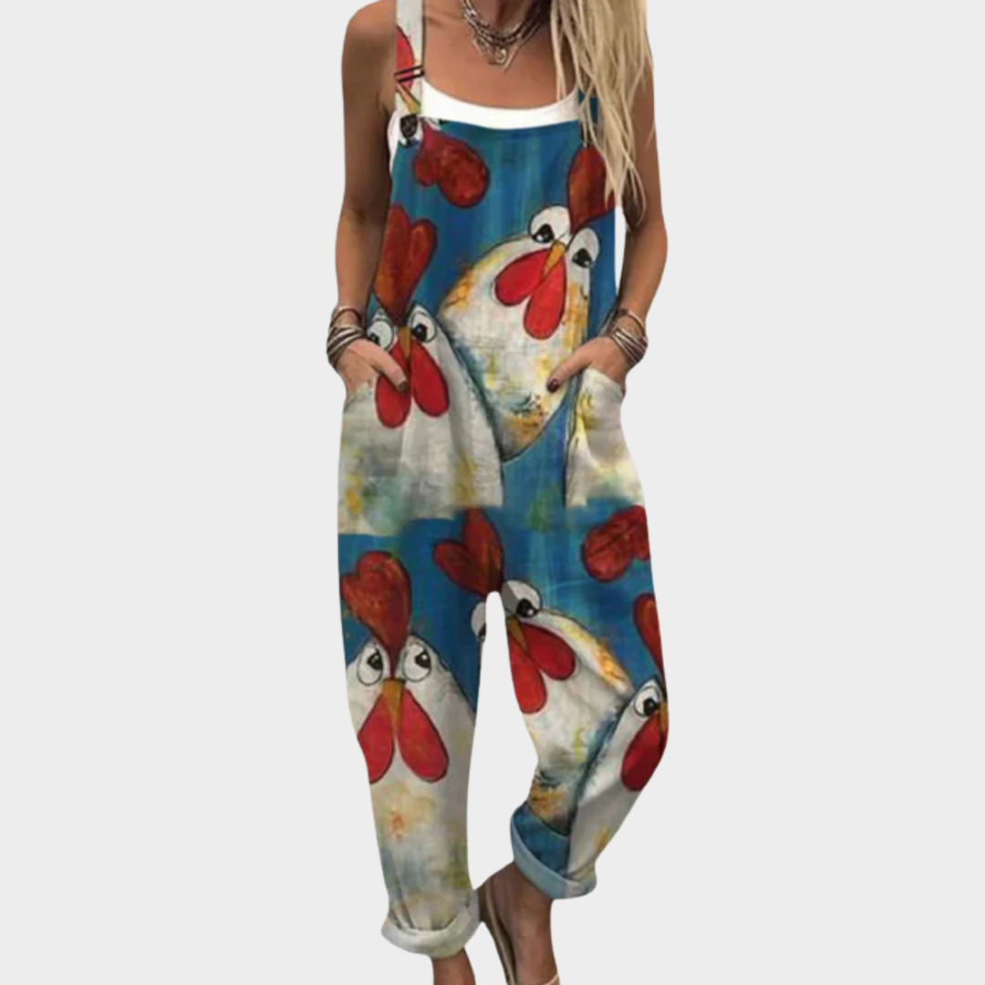 Warren | Chicken Art Comfortable Jumpsuit