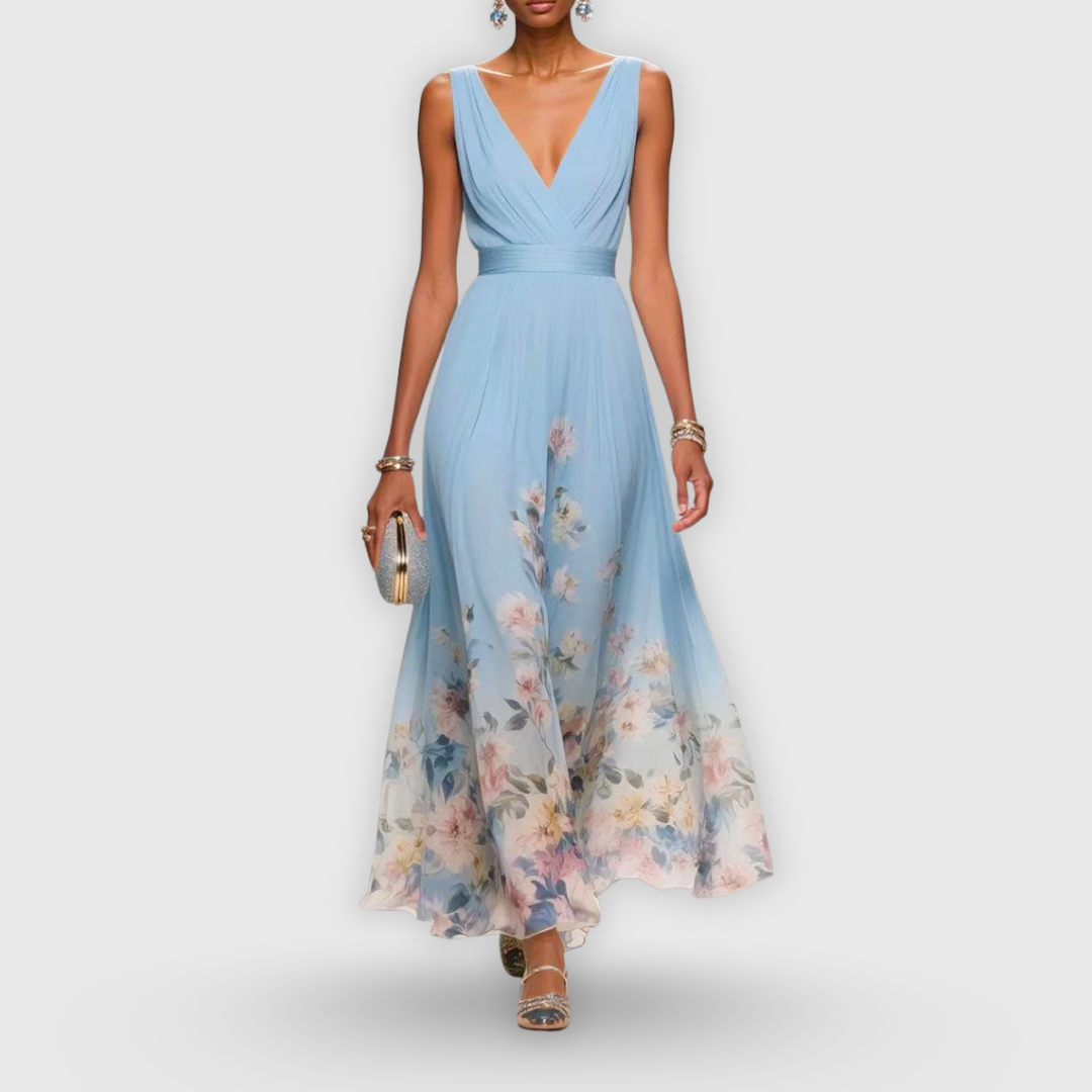 Warren | Elegant Sleeveless Floral Dress