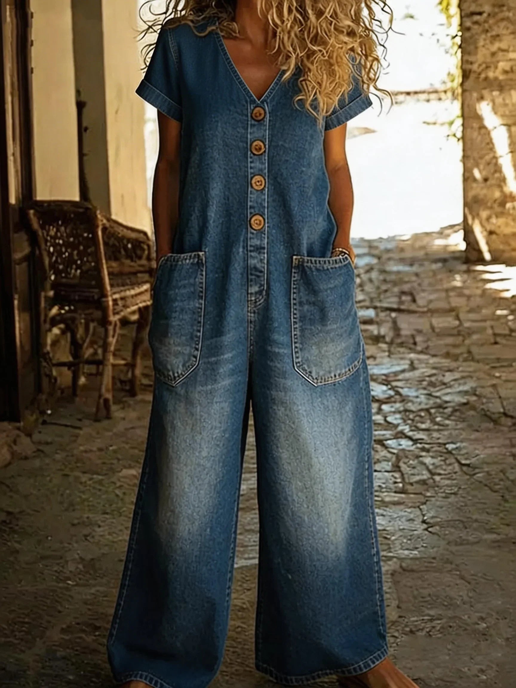 Elara | Relaxed Wide-Leg Jumpsuit