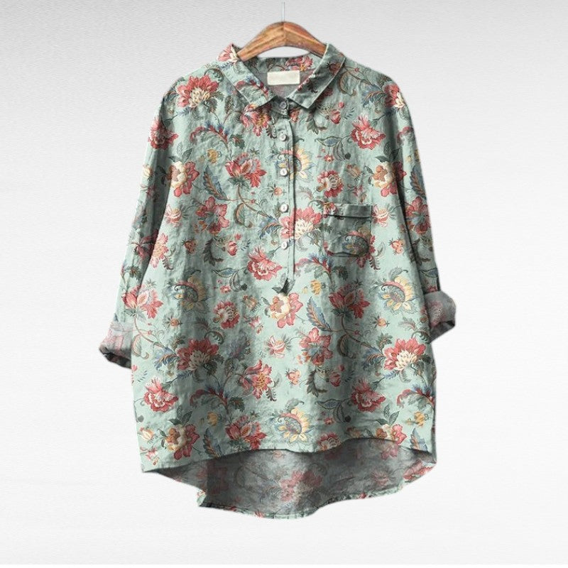 Blythe | Classic Floral Long Sleeve Blouse
