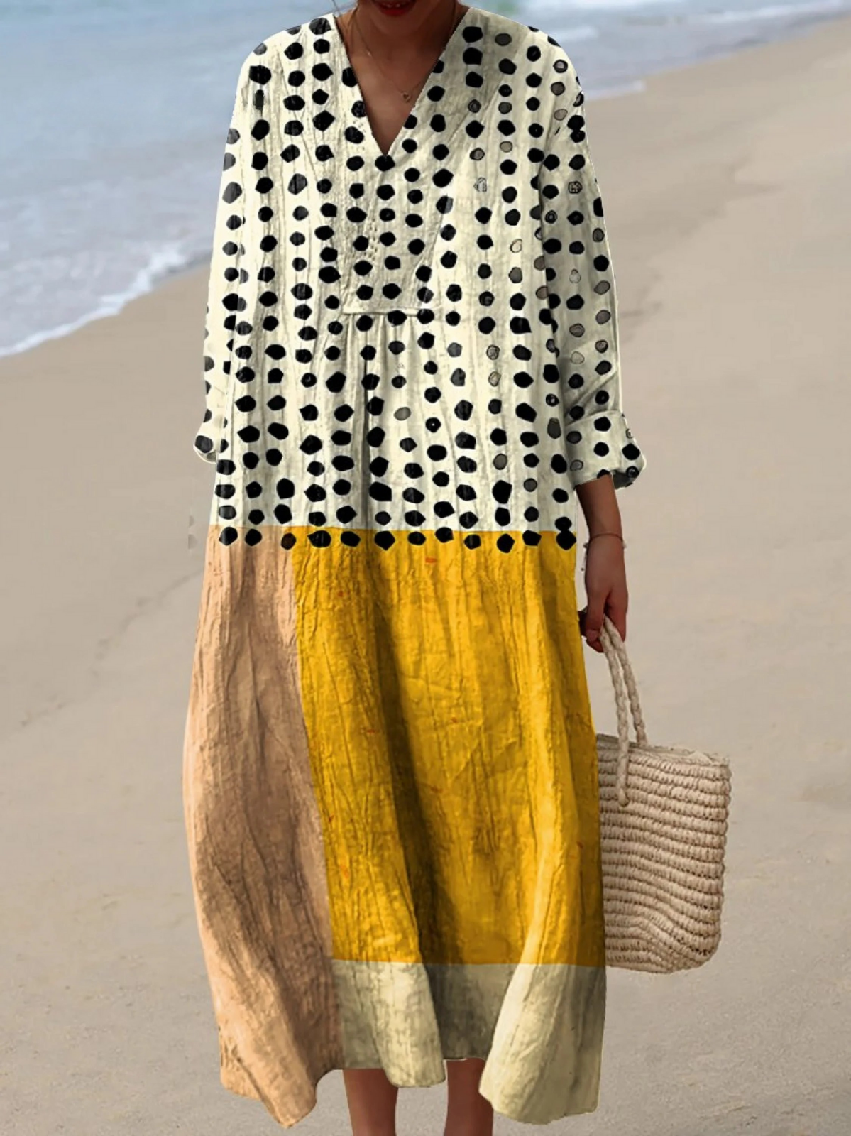 Warren | Stylish Color-Blocked Flowy Dress