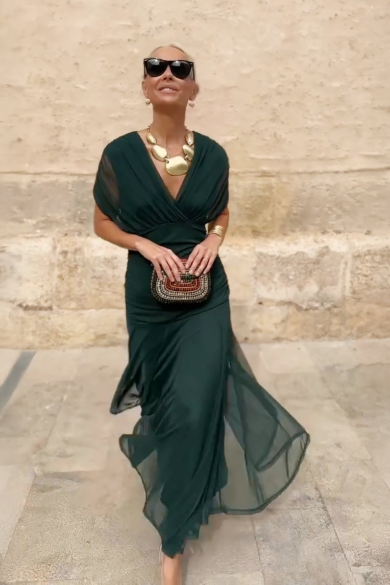 Philippa | Elegant V-neck Party Maxi Dress