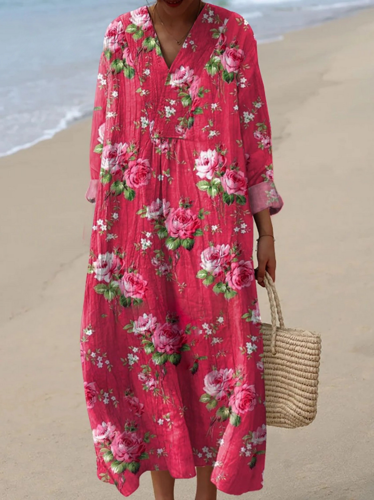 Warren | Vintage Floral Art Print Casual Dress