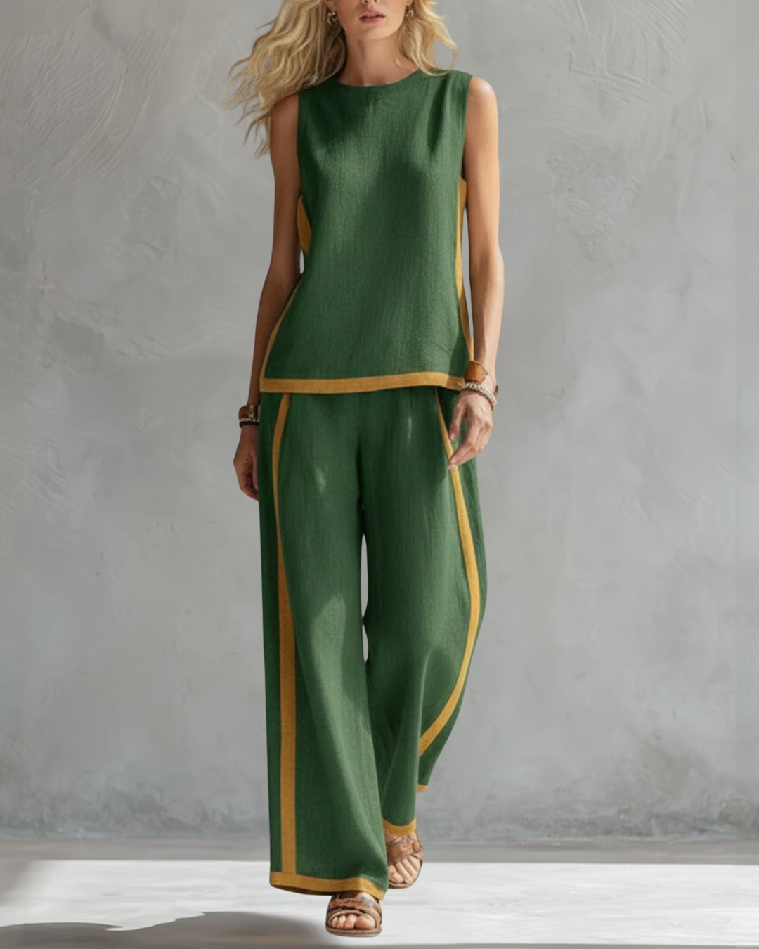 Women's Wide-Leg Relaxed Two-Piece Set