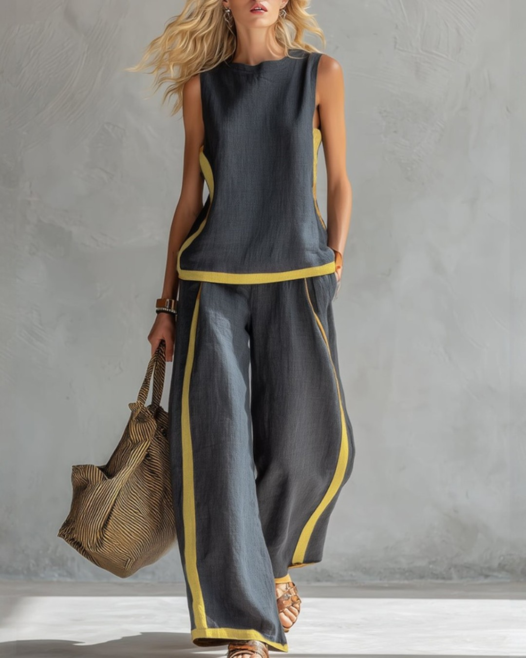 Warren | Elegant Sleeveless and Wide Trouser Set