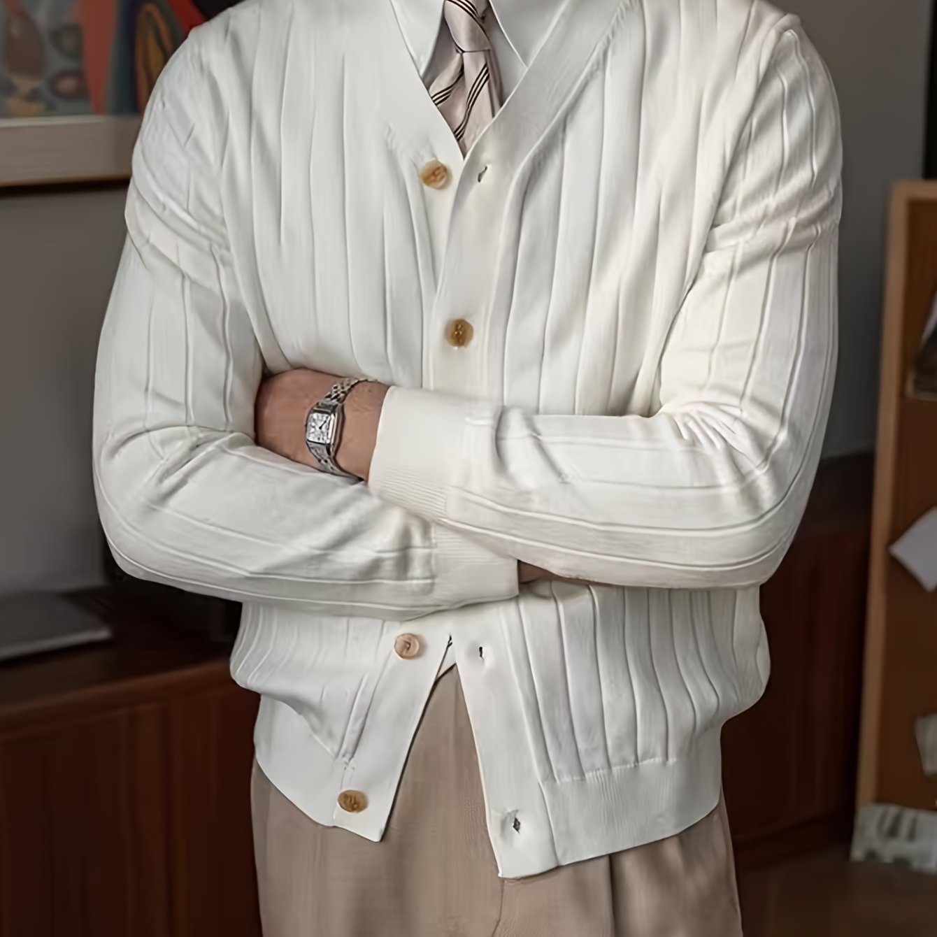 Warren | Ribbed Button-Up Cardigan