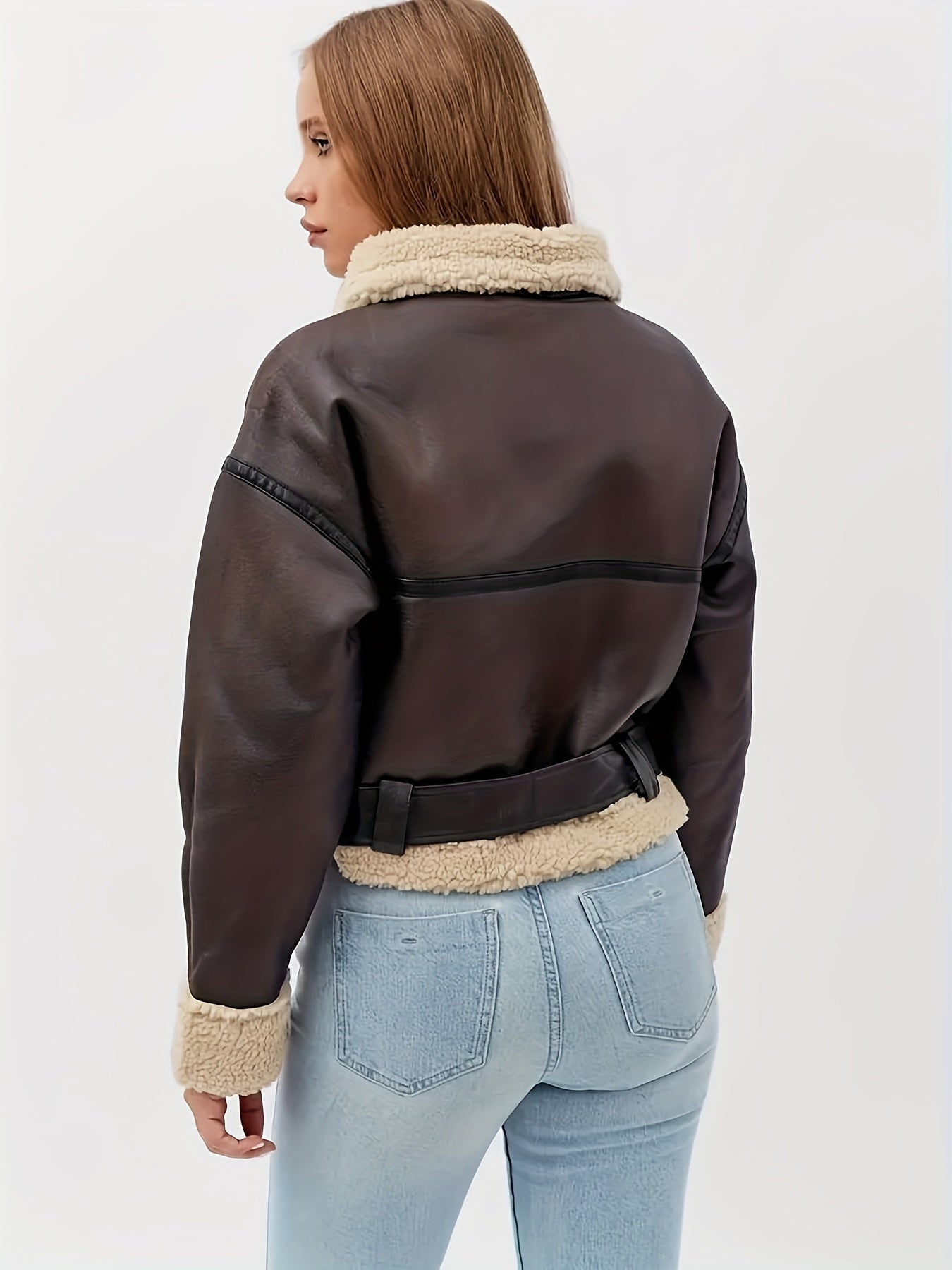 Frances | Belted Aviator Jacket
