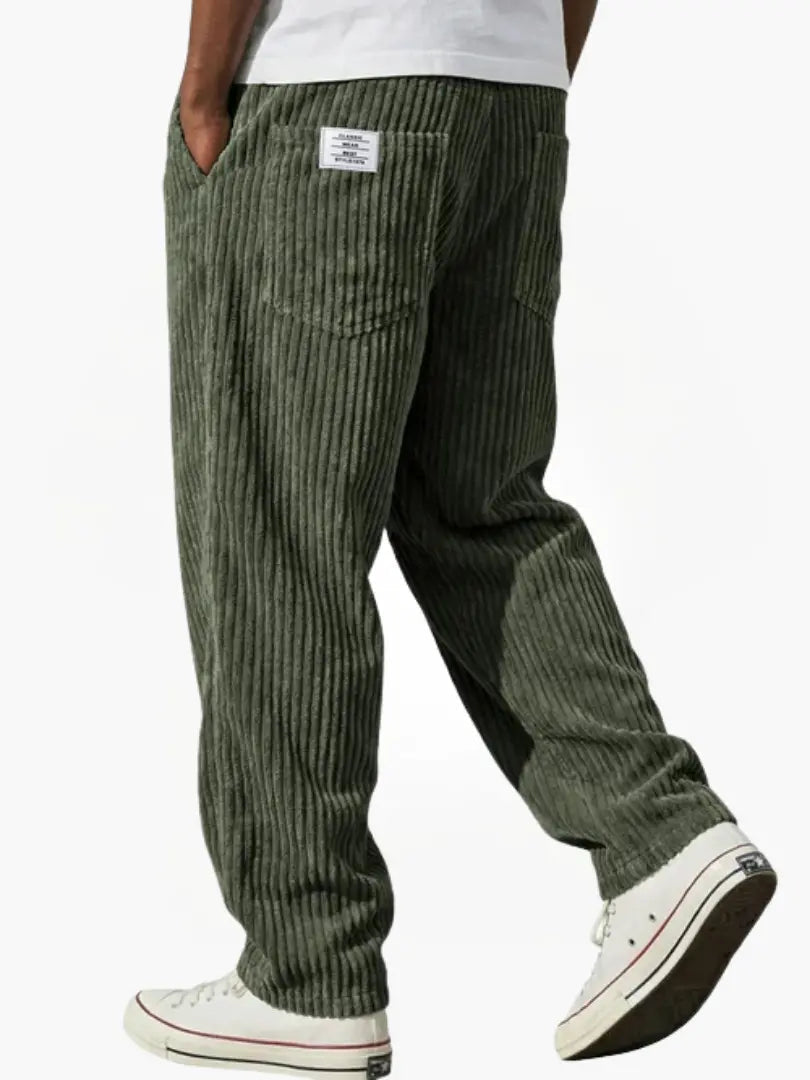 Men's Relaxed Textured Adjustable Trousers