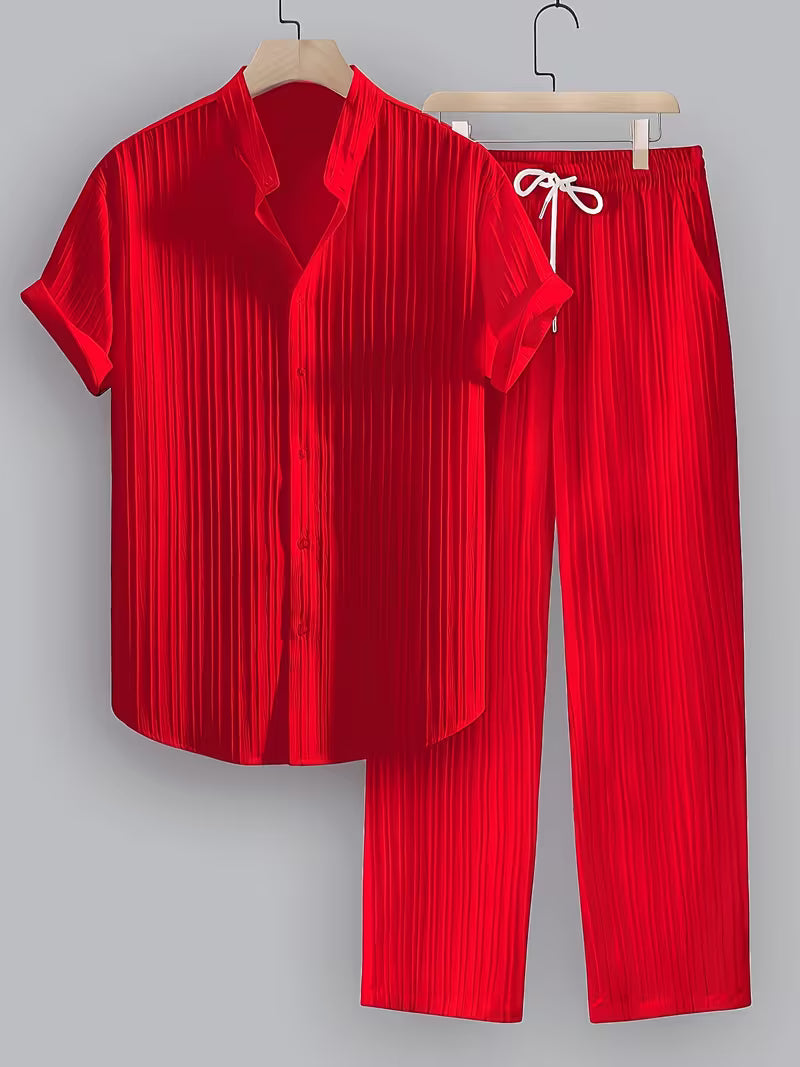 Warren | Classic Collar Shirt and Trouser Set