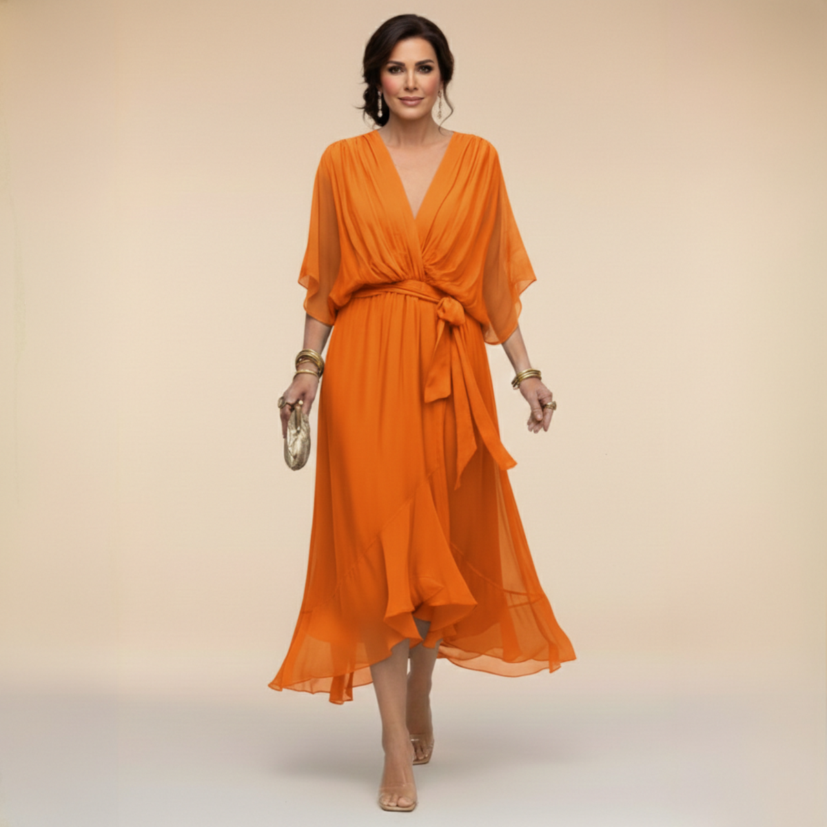 Women's V-Neck Tailored Dress
