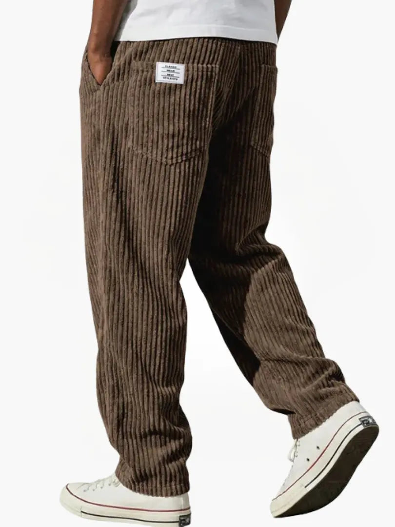 Men's Relaxed Textured Adjustable Trousers