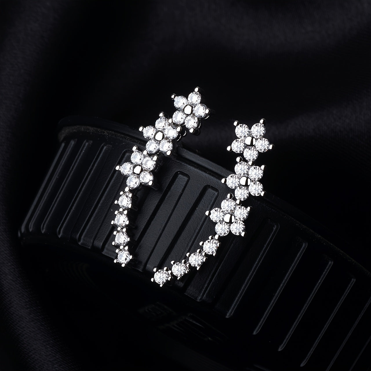 Constance | Timeless Floral Climber Earrings