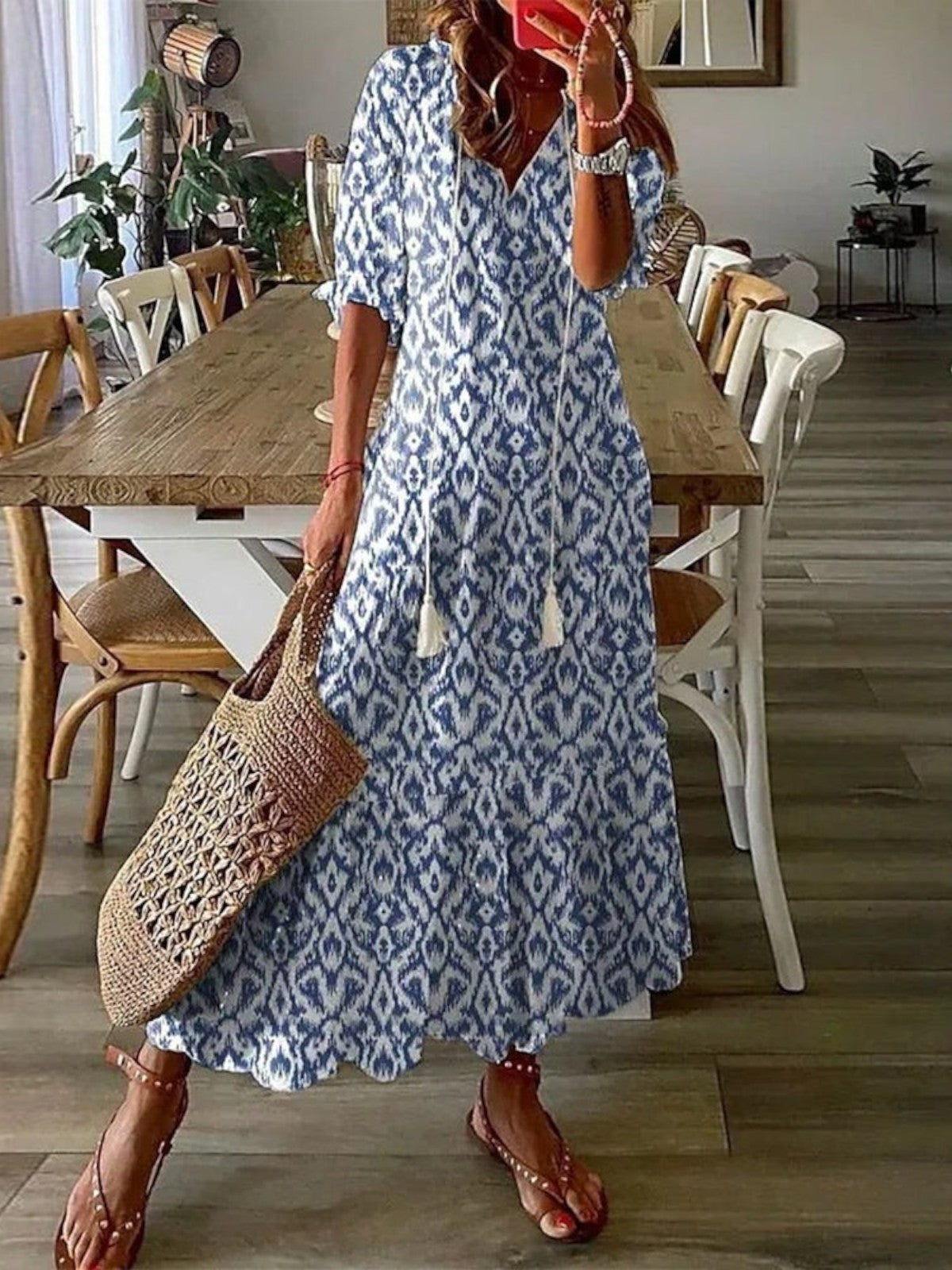 Warren | Boho V-Neck Summer Dress