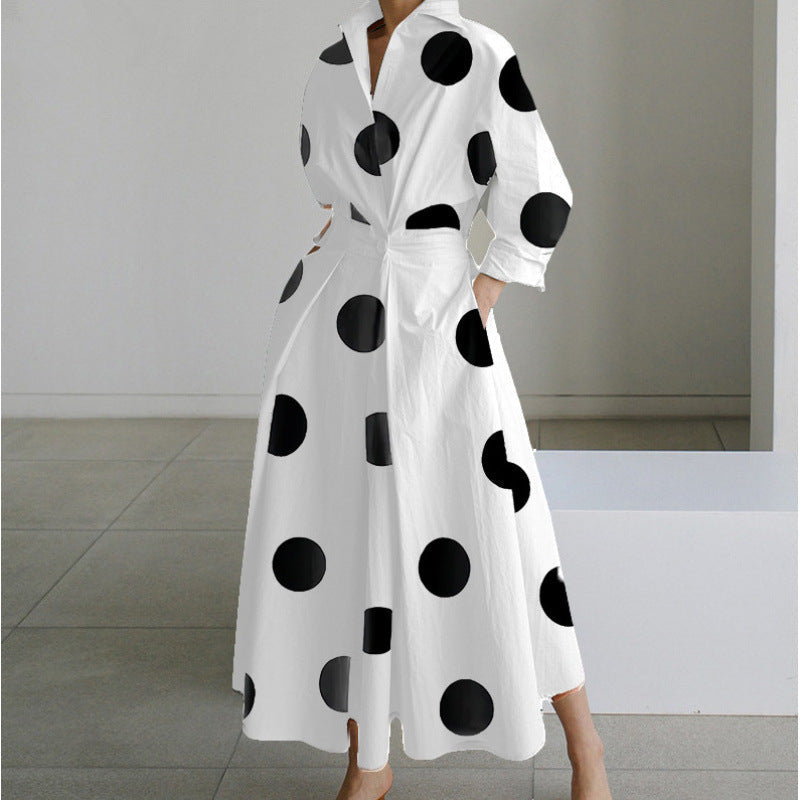 Women's Collared Flowy Maxi Dress