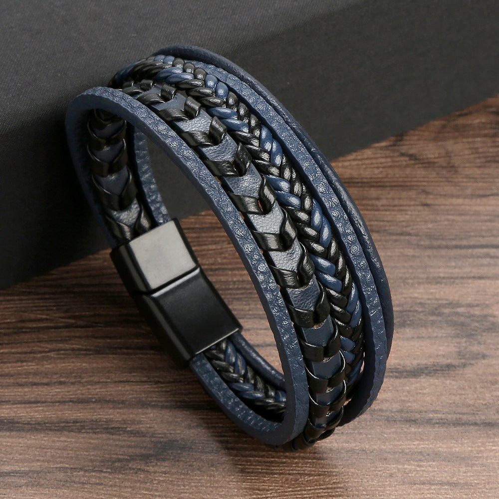 Warren | Braided Leather Viking Bracelet