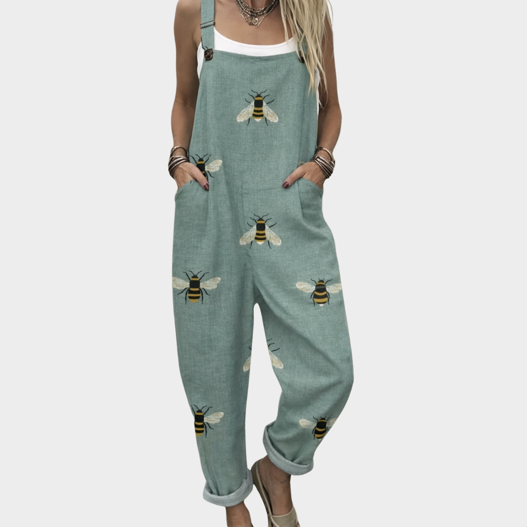 Warren | Casual Insect Art Jumpsuit