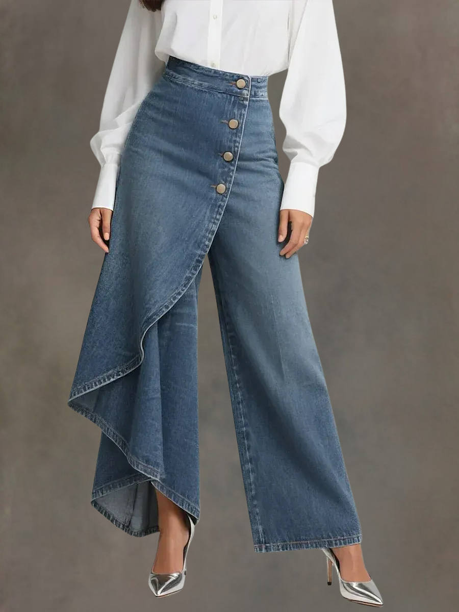 Warren | Elegant High Waisted Wide-leg Pants