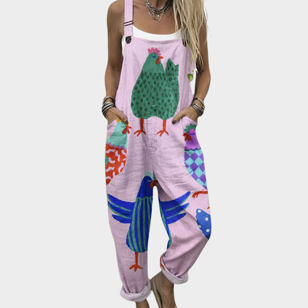 Warren | Comfortable Chicken Art Jumpsuit
