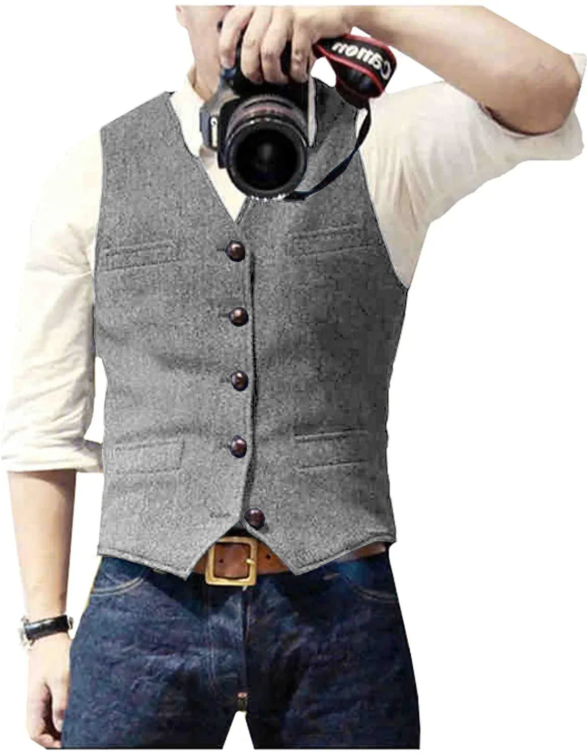 Men's Button Pattern Vest