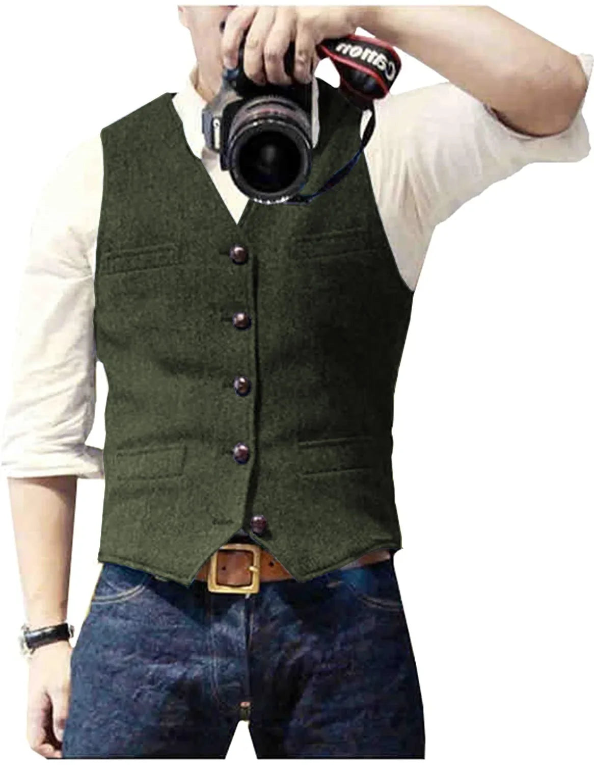 Men's Button Pattern Vest