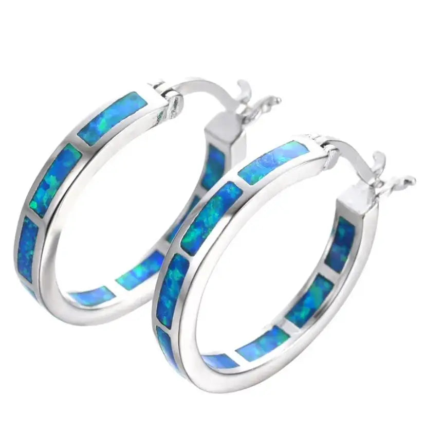 Coraline | Radiant Inlay Hoop Earrings
