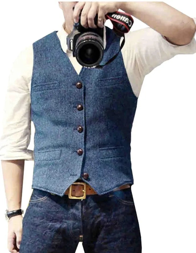 Men's Button Pattern Vest