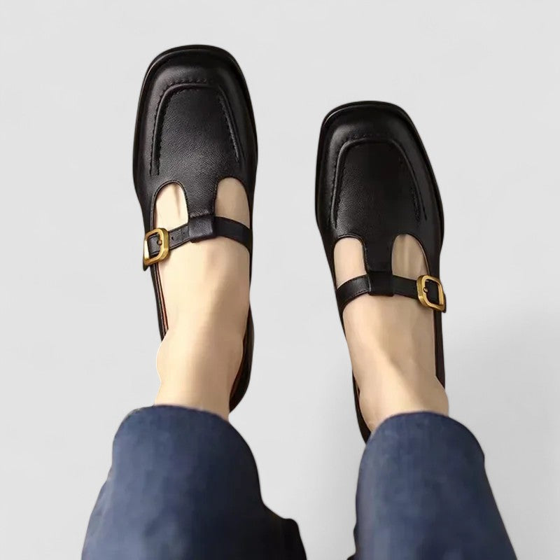 Elizabeth | Classic Buckle Mary Jane Loafers