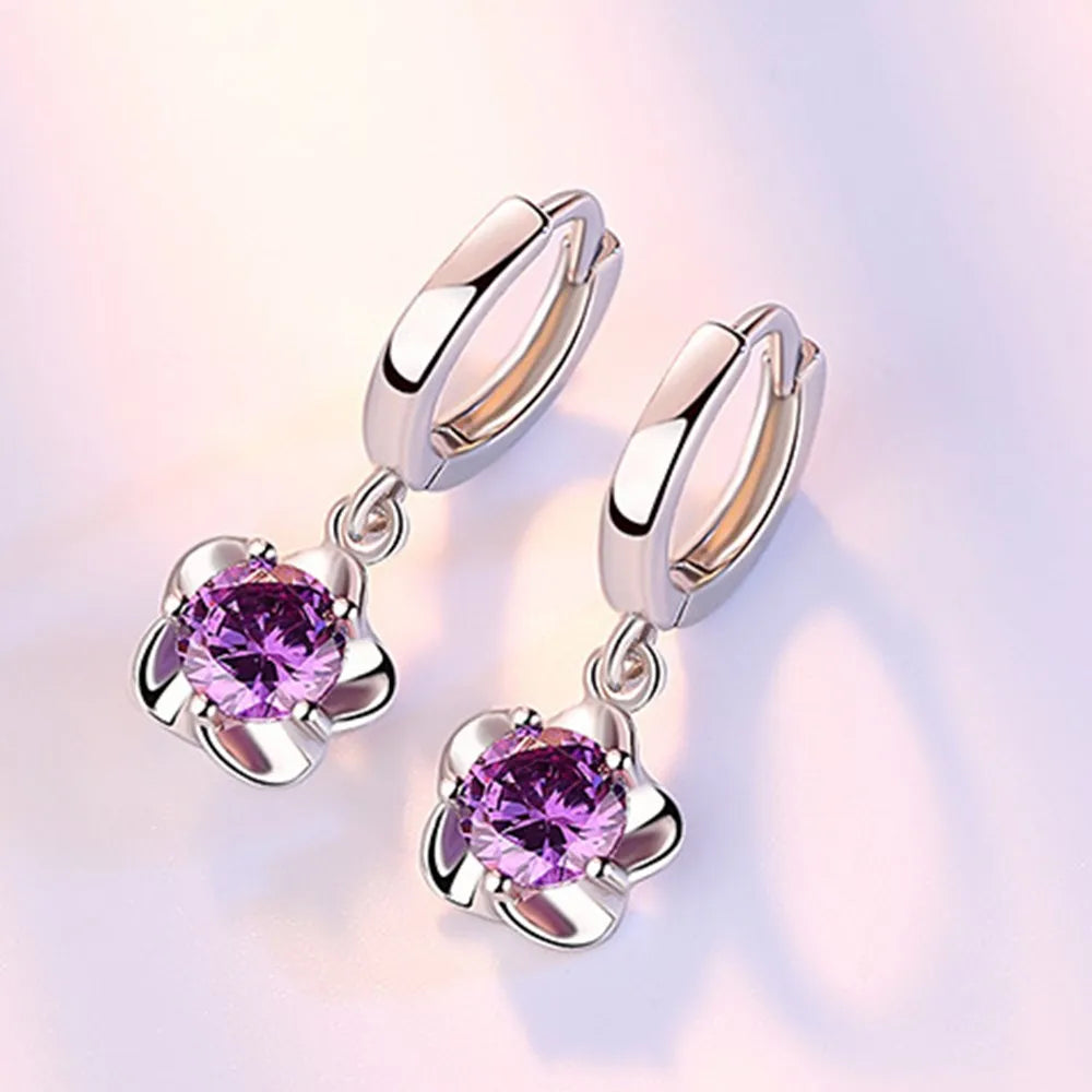 Miriam | Sparkling Floral Drop Earrings