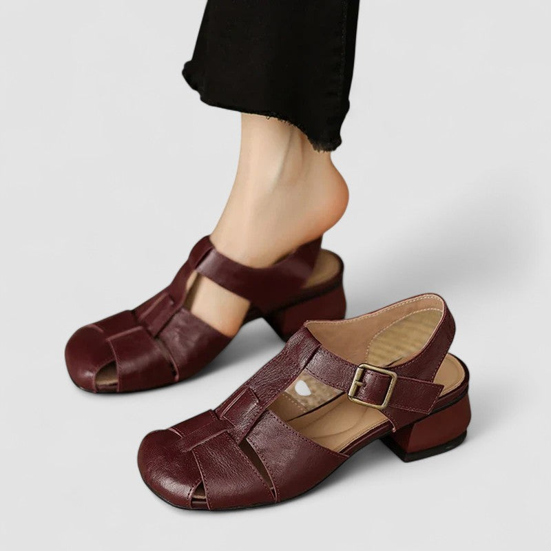 Warren | Classic T-Bar Block Heel Sandals