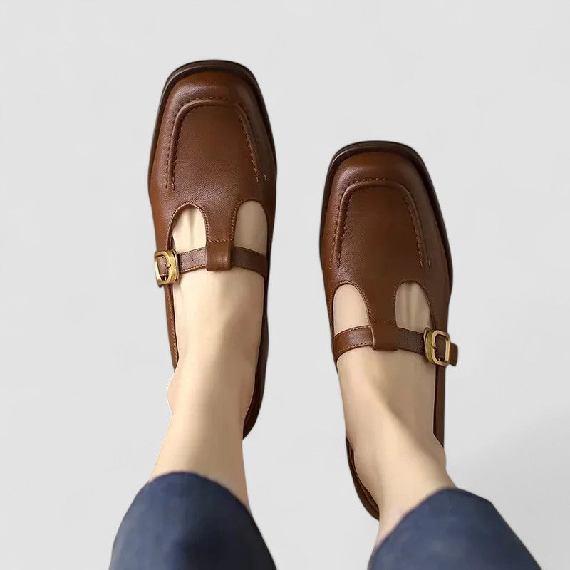 Elizabeth | Classic Buckle Mary Jane Loafers