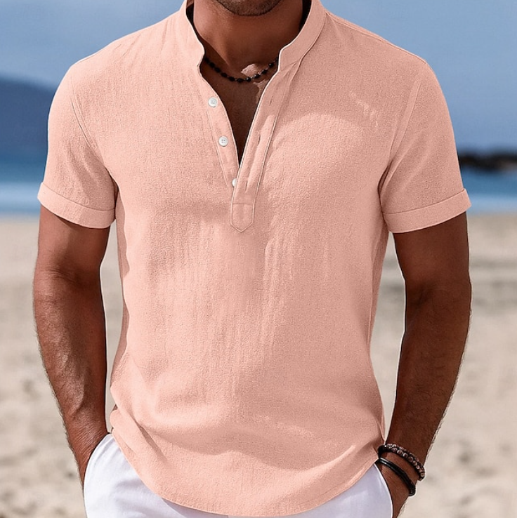 Men's Button Short-Sleeve Shirt