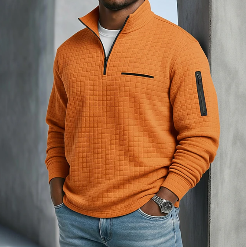 Warren | Casual Long Sleeve Waffle Sweater