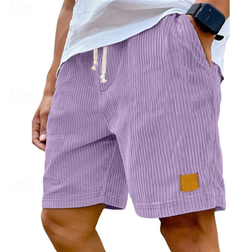Men's Textured Lace-Up Shorts