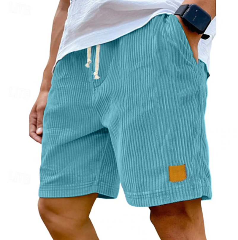 Men's Textured Lace-Up Shorts