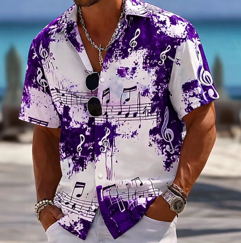 Rico | Abstract Splash Print Summer Shirt