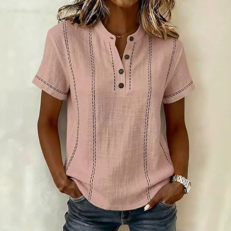 Elira | Everyday Textured Button Top