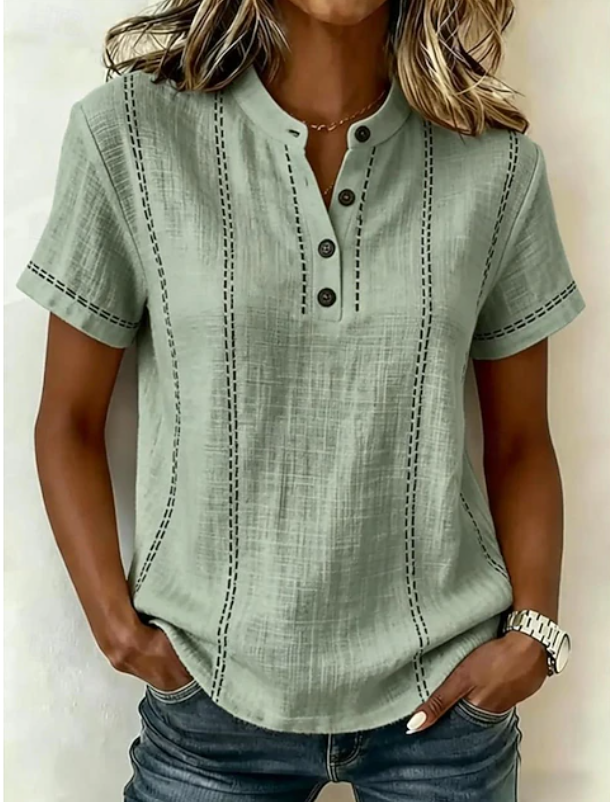 Elira | Everyday Textured Button Top