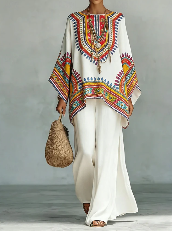 Warren | Boho Embroidered Resort Tunic Top